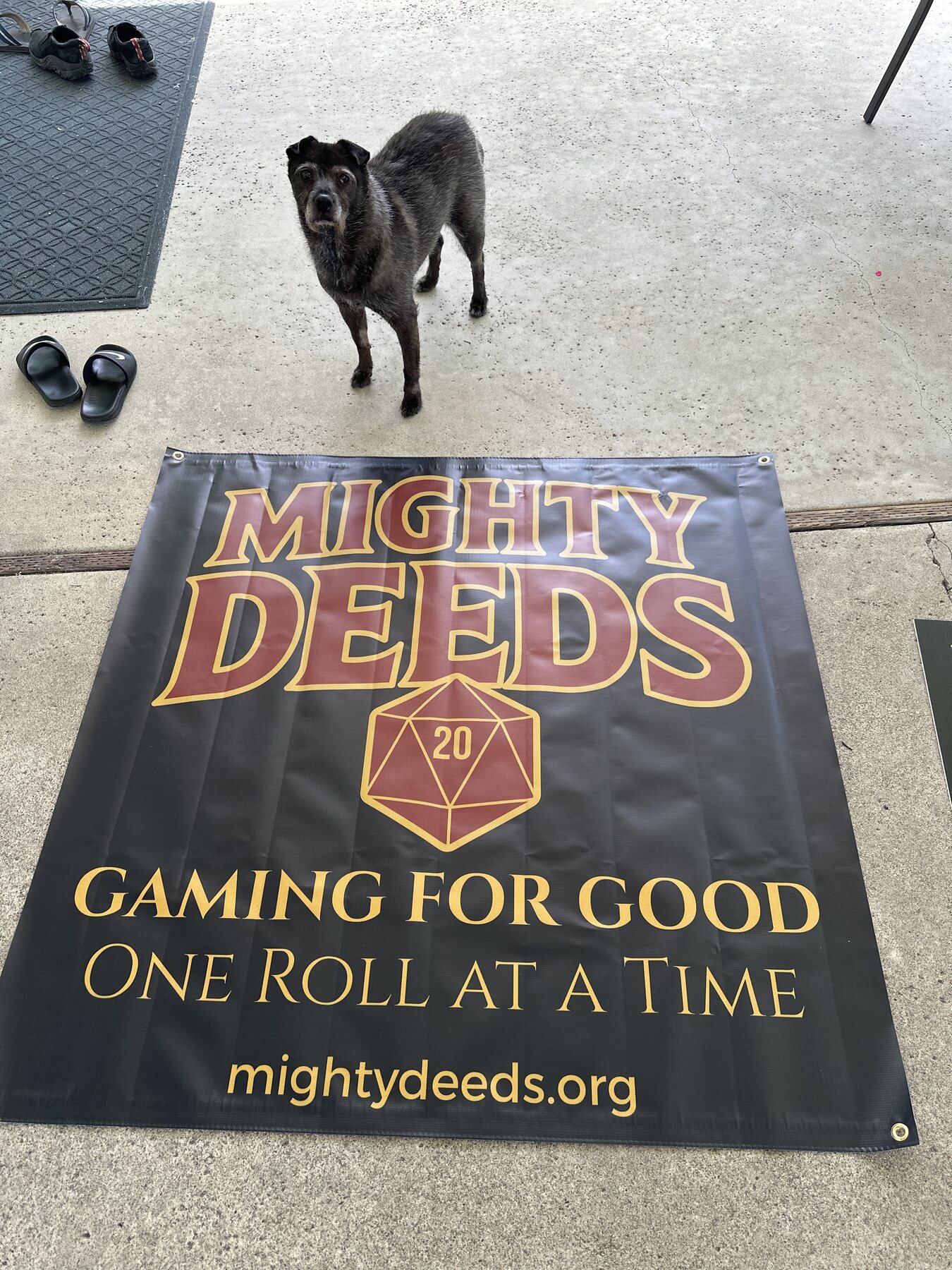 Mighty Deeds banner at the Encompass Housing event