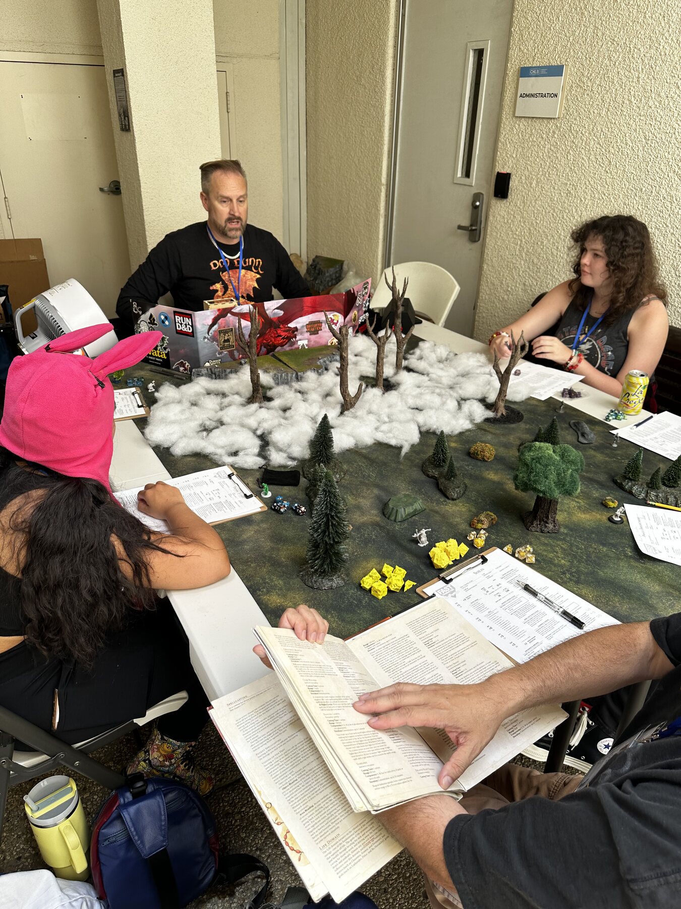 A tabletop roleplaying game in progress at Mighty Deeds Summer 2026