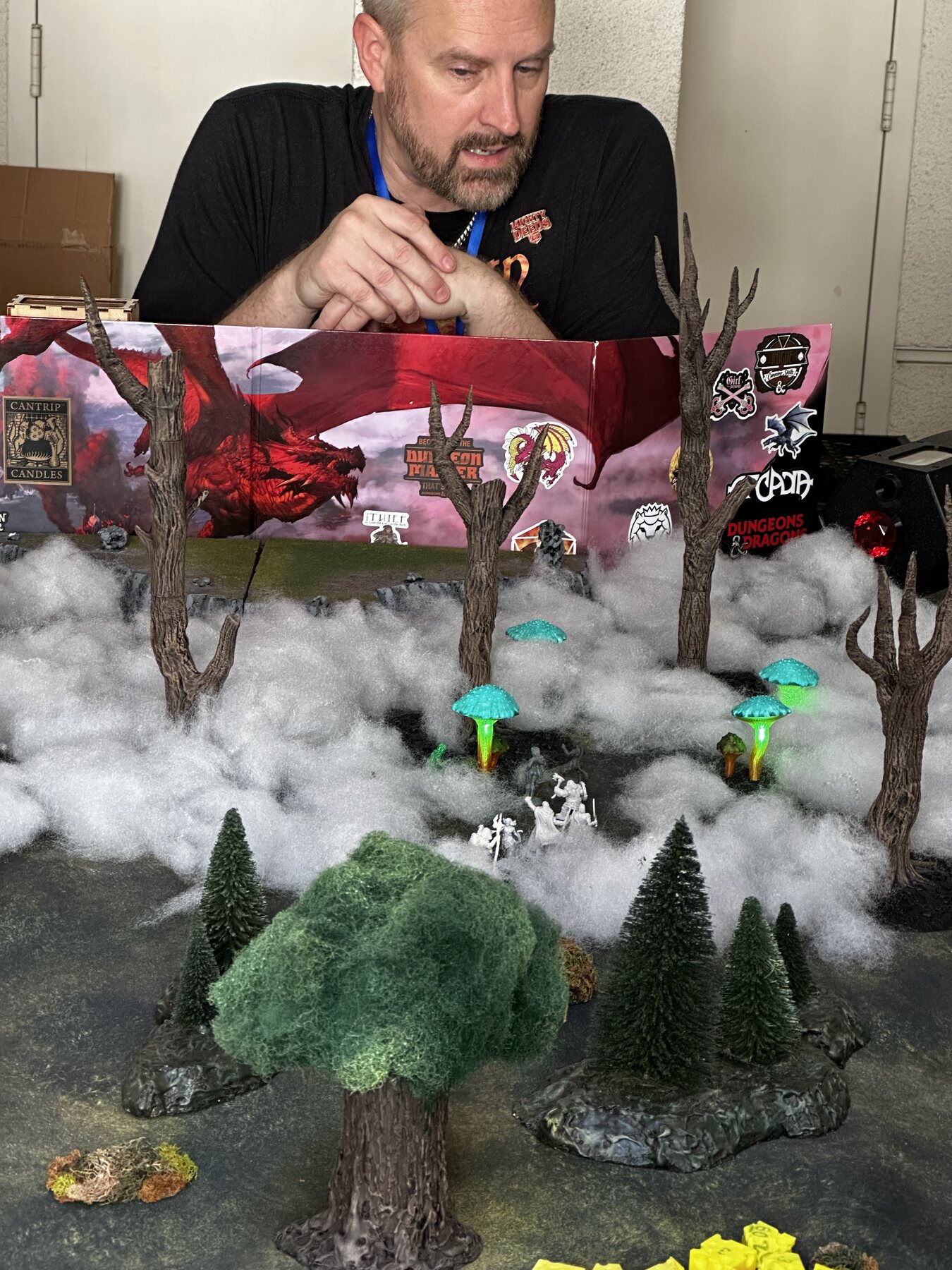 Fantasy terrain on a Mighty Deeds Summer 2026 game table