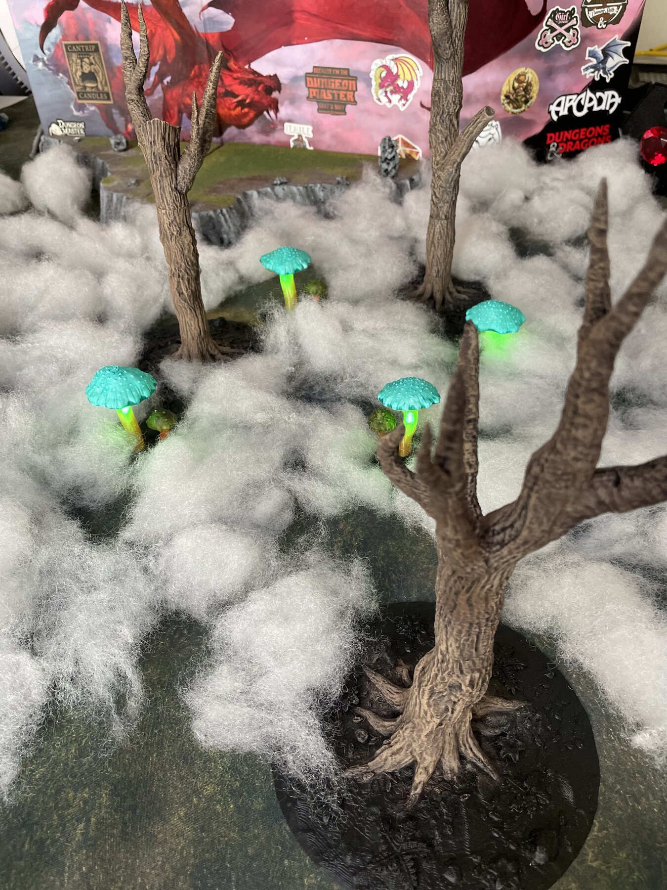 Fantasy forest terrain from a Mighty Deeds Summer 2026 game